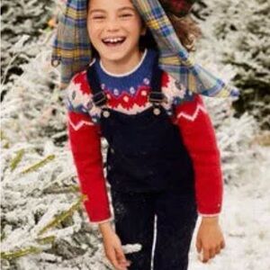 Mini Boden | Red Fair Isle Knit Sweater | 9Y